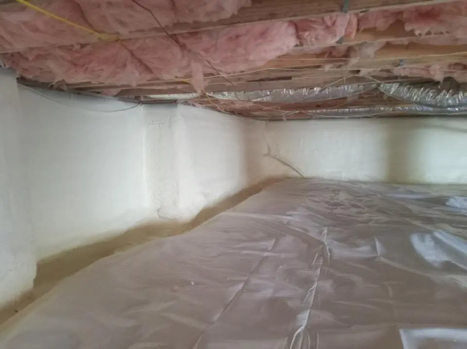 Crawl space encapsulation with closed-cell spray foam for Spray Foam Roofing in Liberal